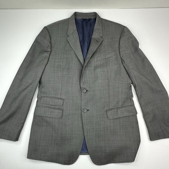 Paul Smith Men's Gray The Byard Mini Check Slim Two Button Suit‎ Coat 42R/C41.25 - Picture 2 of 13